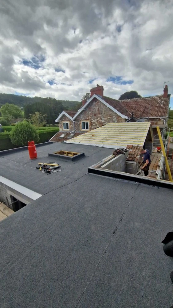UK roofing work - tiled roof restoration